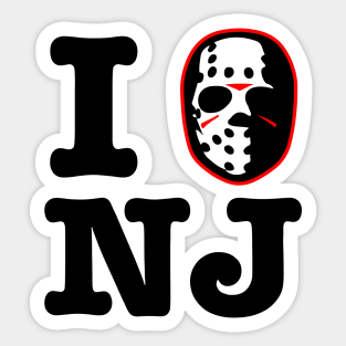 I chainsaw/heart New Jersey! Sticker